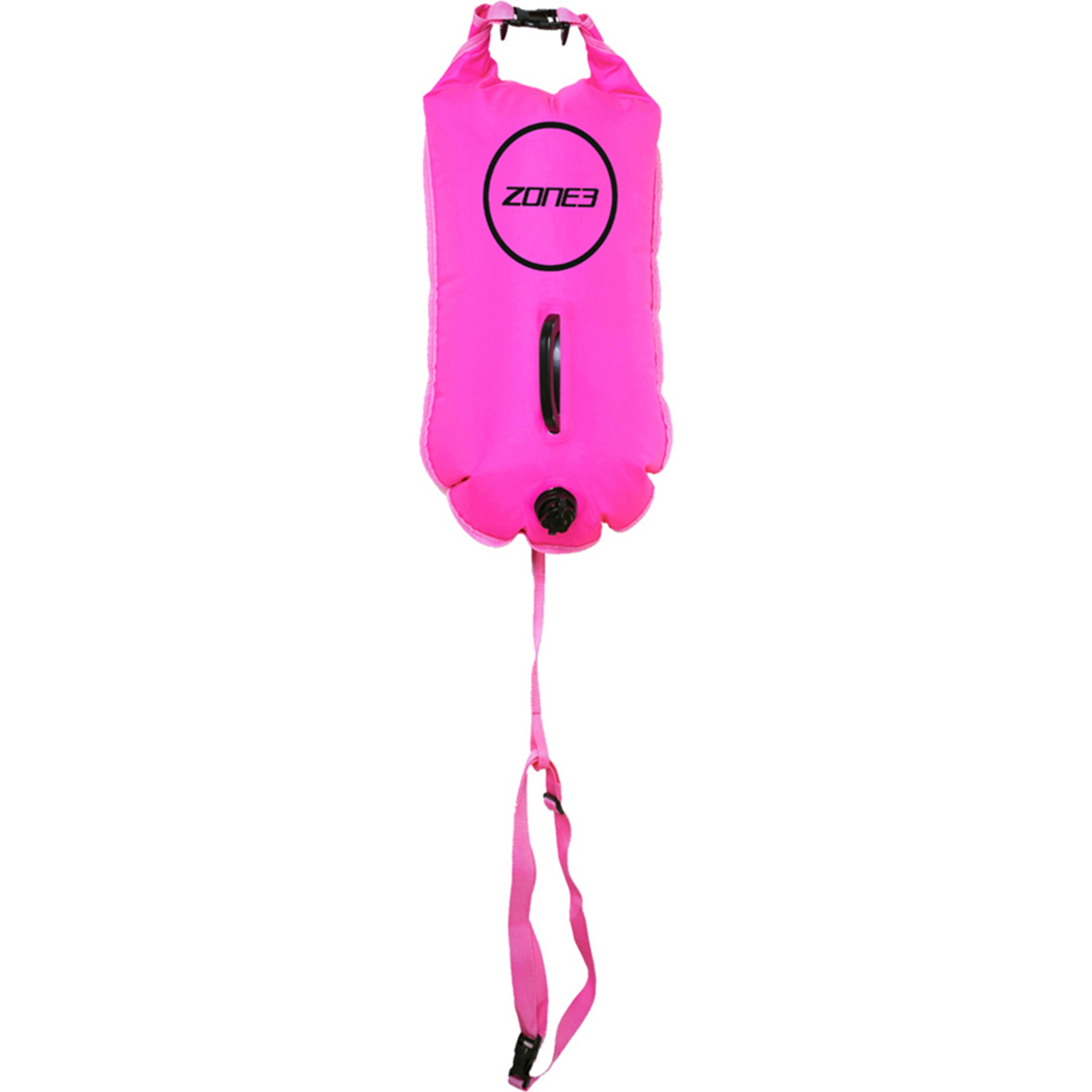 2023 Zone3 Swim 28l Dry Bag Tow Float Sa18sbdb - Hi-vis Pink
